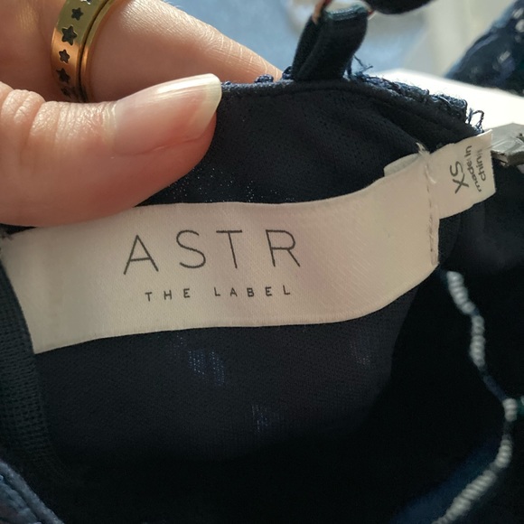 NWT ASTR the Label Navy Lace Dress - Picture 7 of 7